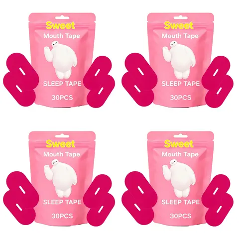 Pink Sports Mouth Tape - Medical Grade, Latex-Free Safe, Hypoallergenic, Breathable, Gentle Adhesion, Anti-Snoring, Improves Nasal Oxygen Intake, Rest Aid, 30, 60 or 120 Strips (120 Strips = 4-Month Supply), All Seasons Sports Tape