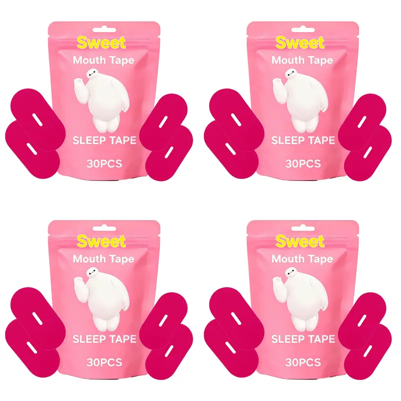 Pink Sports Mouth Tape - Medical Grade, Latex-Free Safe, Hypoallergenic, Breathable, Gentle Adhesion, Anti-Snoring, Improves Nasal Oxygen Intake, Rest Aid, 30, 60 or 120 Strips (120 Strips = 4-Month Supply), All Seasons Sports Tape