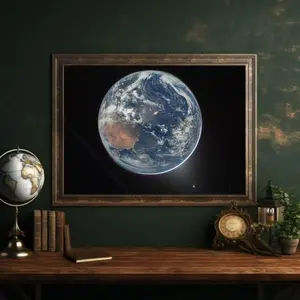 [Sale off up to 50%] [Free ship] [No Frame] Earth from Artemis II Poster, NASA Space Print, Moon Mission Reid Wiseman Wall Art