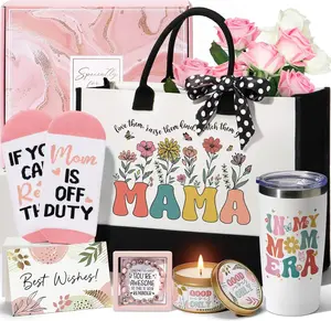 Gifts for Mom Christmas Gifts from Daughter Son ,  Birthday  Basket for Mom Women Mother-in-Law Mama Mothers Day,   for Mothers Wife from Husband with Canvas Tote Bag Tumbler