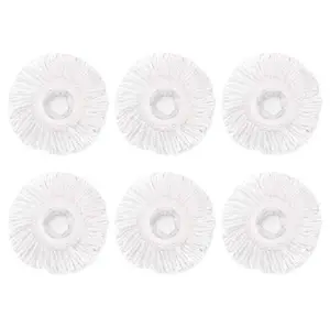 6PCS Microfiber Spin Mop Heads – Replacement Refills for Hurrica, Mopnad, Cassabel & Other 360 Mop Systems
