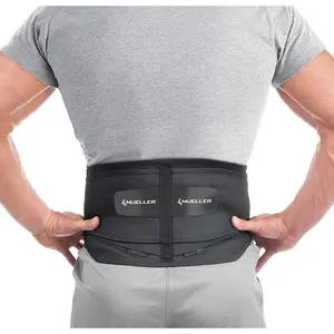 MUELLER Sports Medicine Adjustable Lumbar Back Brace with Removable Pad, Back Pain Relief Support for Men and Women, Ideal for Upper and Lower Back Pain, Sciatica, Scoliosis, Black, Regular Size Mueller Sports Medicine Mueller Sports Medicine