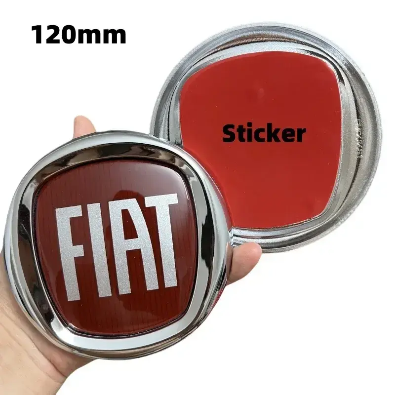 1pcs 95mm/120mm Fiat Front & Rear Badges - 2/3-Pin Emblems for Fiat 500 Panda Punto Grande Punto Doblo Ducato Bravo Tipo 595 600