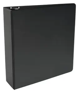 School Smart 2006457 3 in. Polypropylene D-Ring Binder, Black