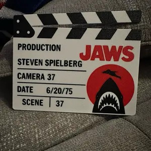 Jaws Clapperboard - 3D Printed Clapperboard for Spooky Lovers