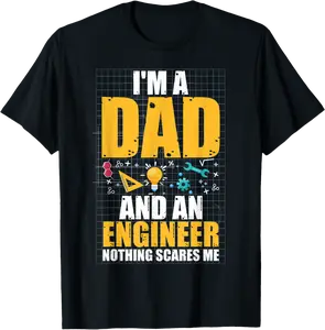 Mens I'm A Dad And Engineer Father Day Funny Engineering T-Shirt - Anarosavill Shop 29B0BDWFRK8L