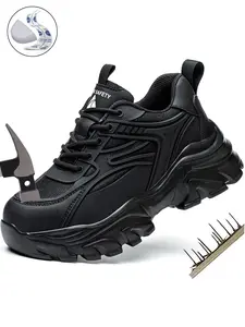 Steel Toe Work Shoes for Women Lightweight Breathable New Fashion Comfortable Anti-smash Anti-Punctur Industrial & Construction Work Indestructible Safety Sneaker for Outdoor Work