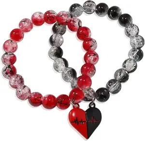 1 set Couples Matching His and Hers Friendship Heart Bracelets Jewelry
