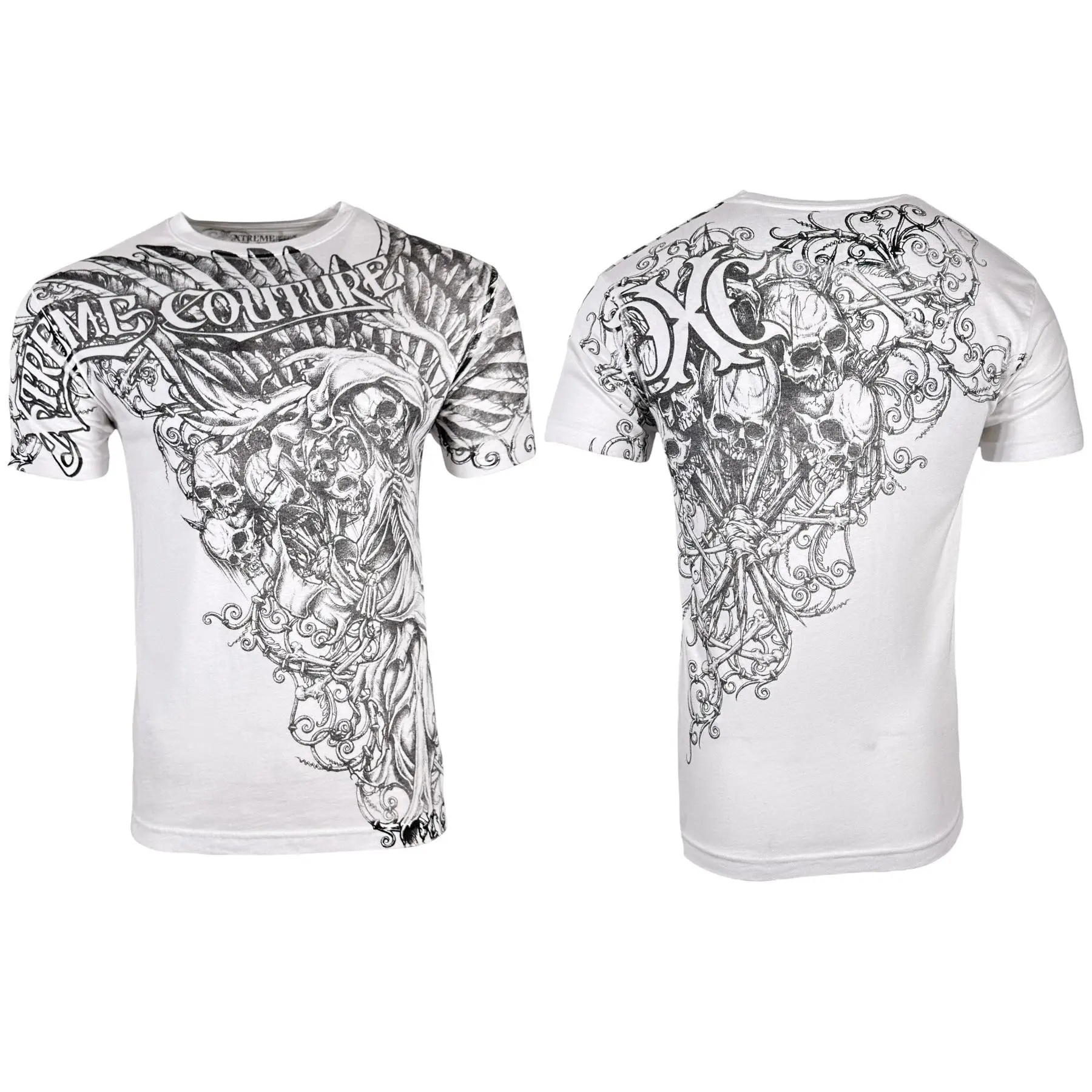 Xtreme Couture By Affliction Men's Nemesis Menswear Short-Sleeve Print T-Shirt - Casual Polyester Streetwear Men's Top