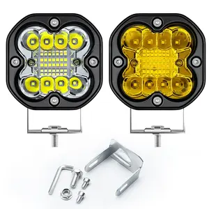 Car LED Sanmu 22-Bead 66W Flashing Work Light Off-Road Vehicle Modified Headlight Auxiliary Light Inspection Light Spotlight
