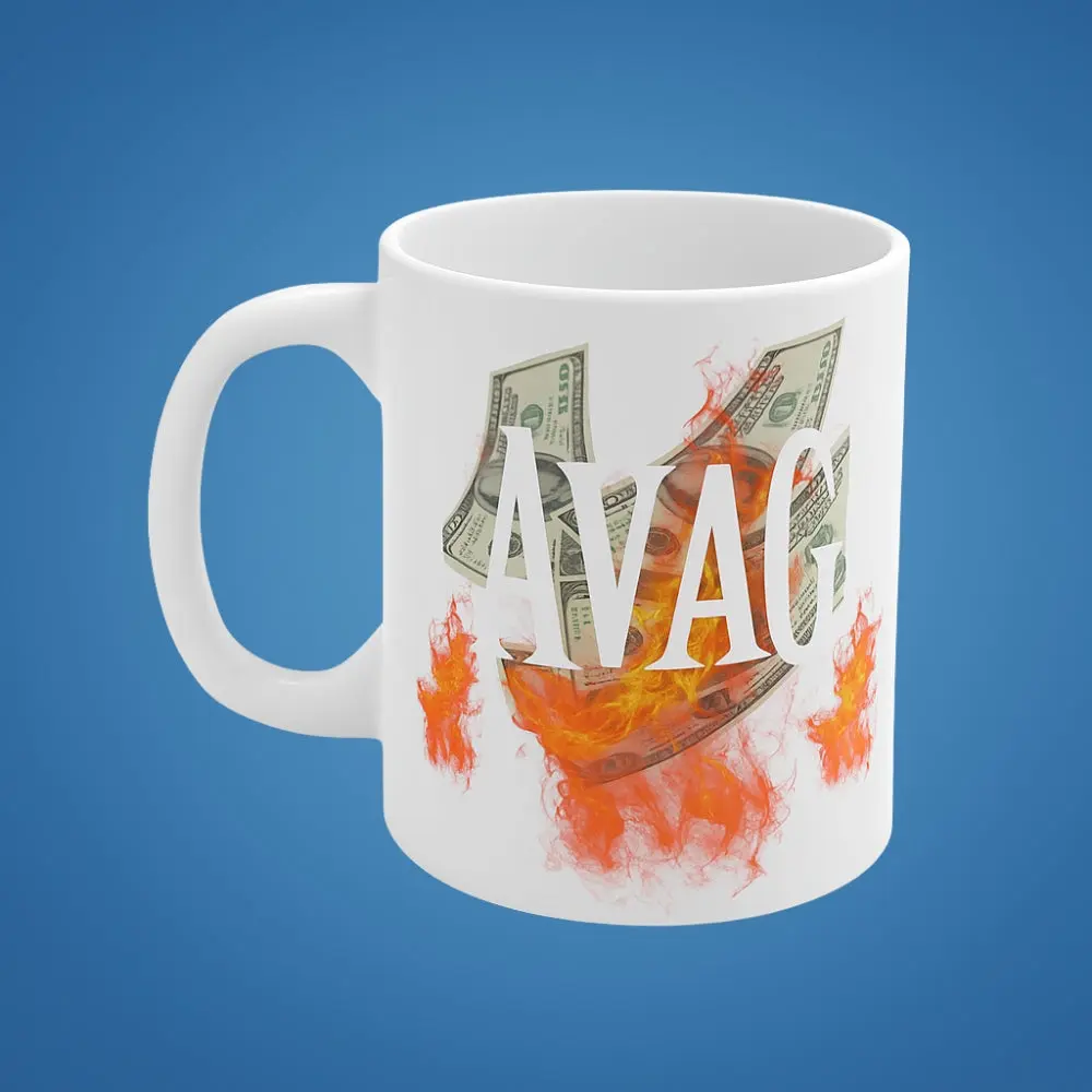 WealthBrew | Money Mug – Motivational Entrepreneur Coffee Cup – 11oz Ceramic Dishwasher Safe – Gift for Finance Lovers