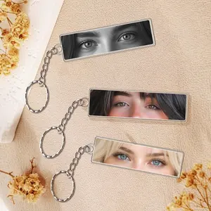 Personalized Human Acrylic Eye keychain, I see You keyring, Eyes Photo Custom Couple Keepsake Gift, Custom Keychain for Him,Eyes Jewelry Gift, Unique Anniversary Birthday Gifts for Boyfriend, Husband or Loved Ones Lover