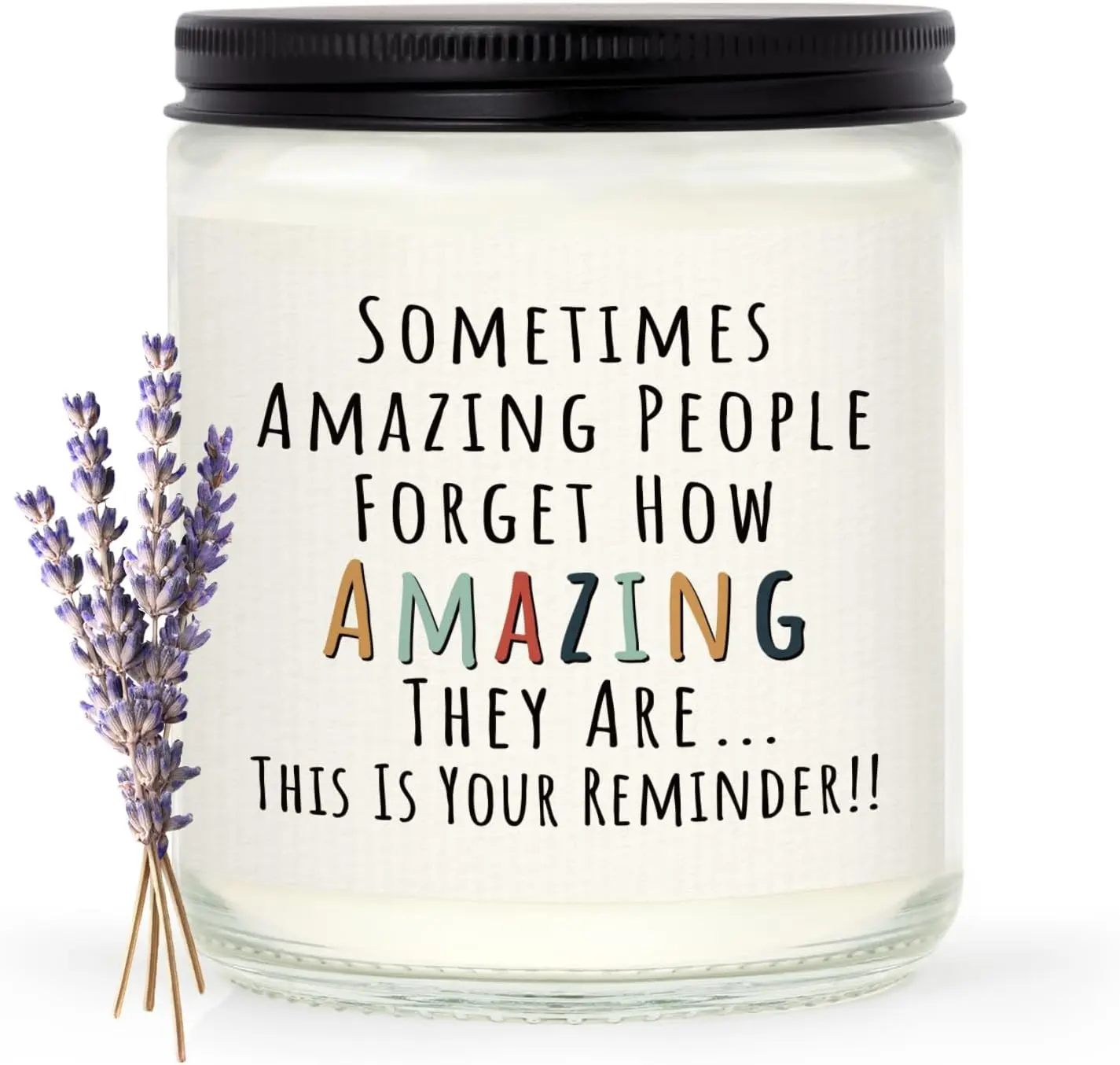 Gifts for, for- You're Amazing Candle| Christmas/Thank You/Inspirational Gift for Woman Her Friend Teacher Mom Girlfriend Sister Bestie, Stocking Stuffers, Lavender