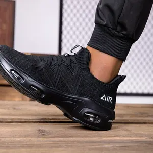 Bemiro men's stylish low-top athletic shoes, lace-up casual shoes with a soft, non-slip sole, suitable for running and fitness activities. The sole features a full-length air cushion for comfort and durability, and a wear-resistant rubber outsole.