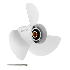 Summervibes VEVOR Outboard Propeller, Upgrade OEM 15 Spline Tooth Aluminum Outboard Boat Propeller Fit Yamaha Engines 60-130 HP, 4-1/4 Gearcase, 3-Blade, RH (Right Hand Rotation), OEM Parts No. 6E5-45947-00-EL
