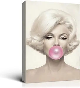 Canvas Prints Canvas Wall Art Beauty Pink Bubblegum Vintage Home Decor Modern Aesthetic PrintToucan