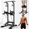 Power Tower Pull Up Bar for Home Gym - Height-Adjust Calisthenics Equipment, Workout Machine with Push Up Board, Dip Bars, Push Up Handles, 129x51x12cm for Bodyweight, Daily Strength Workouts
