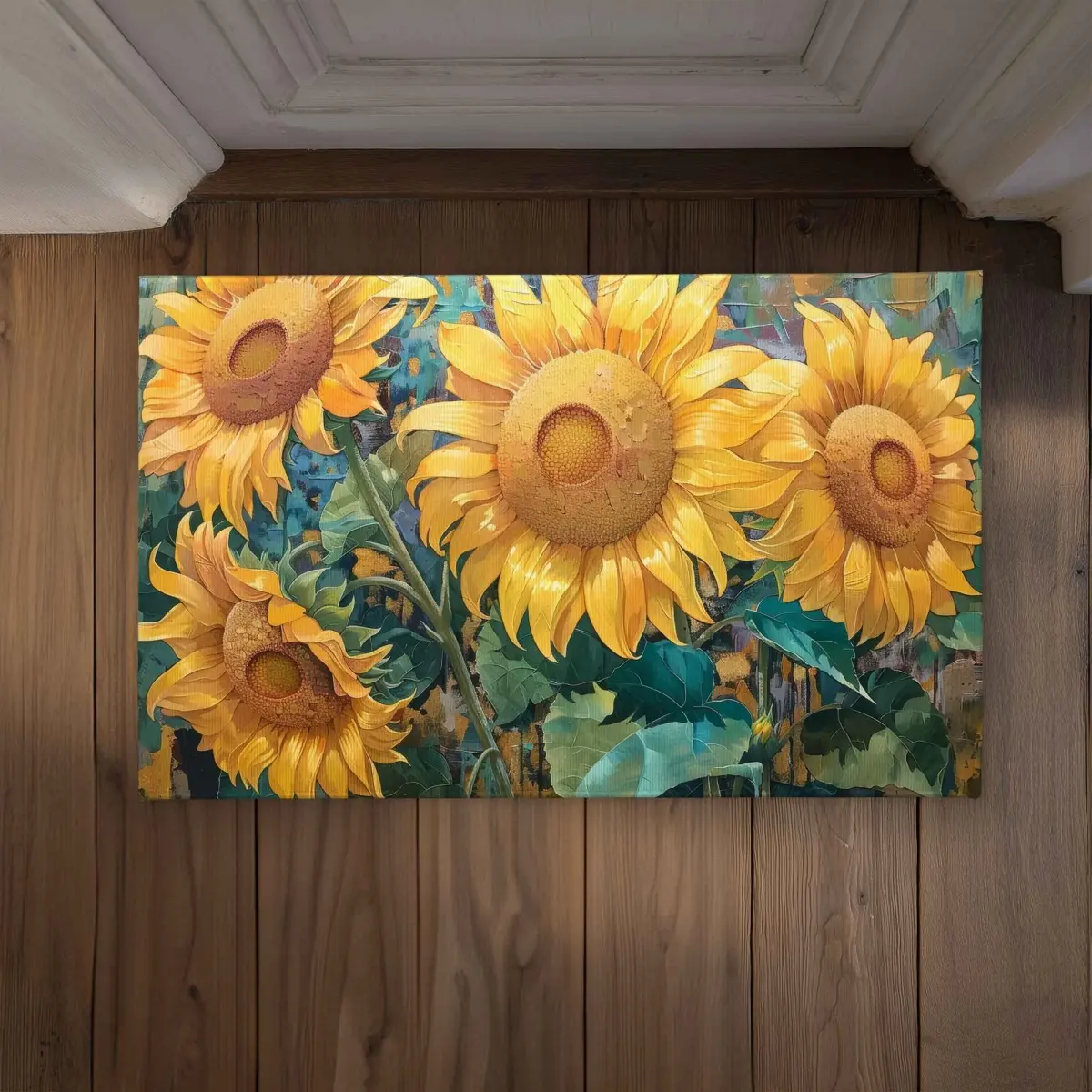 Begin Home Decor CODM213481WD4M 21 x 34 in. Look at the Sun - Green Indoor & Outdoor Door Mat - Home Decor