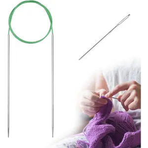 Circular Knitting  40 inch (100cm) Stainless Steel Long  for Adults Beginners, Flexible Cord for Sweaters Blankets Socks, Size  1 (2.25mm) Lightweight Smooth Tips Magic Loop