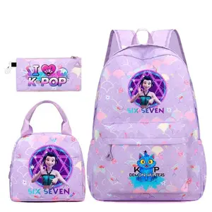 KPop Demon Hunters Backpack Rumi Mira Zoey Printe Capacity Youth School Bag 3Pcs/Set Rucksack Students Shoulder Bags Daily Bags