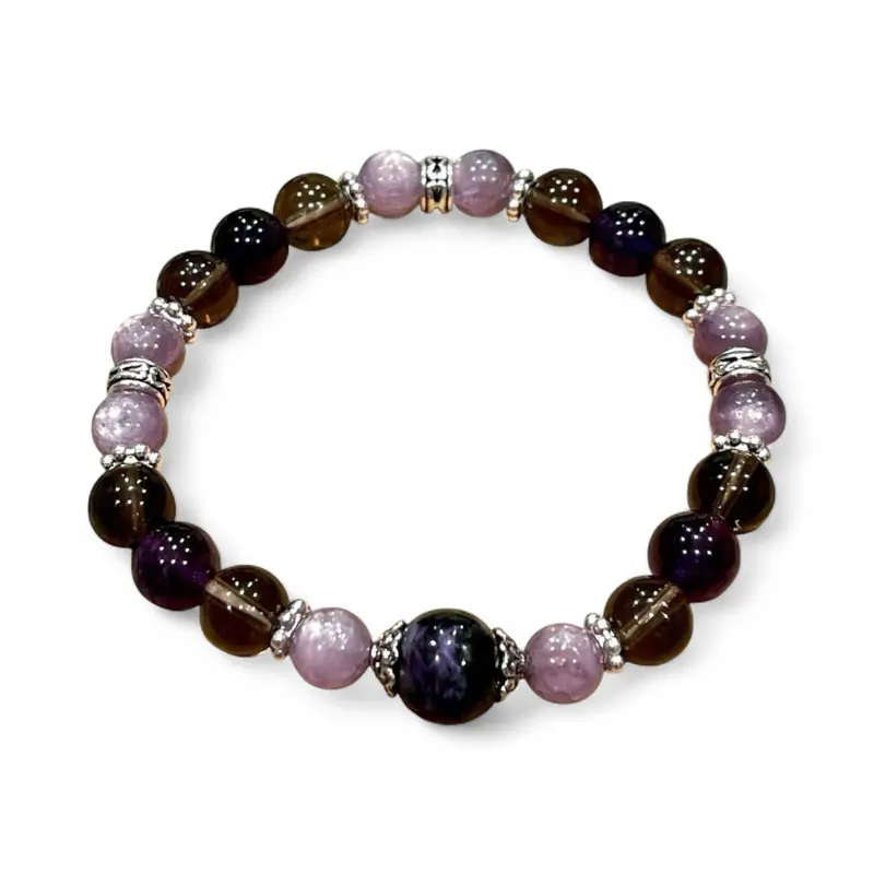 Charoite Bracelet; Deep Emotional Healing, Transformation & Unconditional Love, Stress & Anxiety Relief