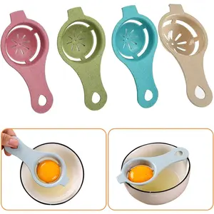 Egg Separator Egg Yolk White Separator Tool Egg Yolk Remover Egg Cutter Cool Kitchen Baking Gadget for Egg Processing, four