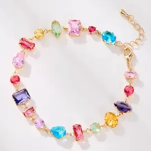 Dopamine Candy Bracelet for Women 18K Gold Plated Mood Boosting Jewelry Y2K Energy Beaded Bracelet Thoughtful Gift for Girlfriend BFF Her Jewelry valentines gifts for gf gifts for bestfriend Colorful bracelet