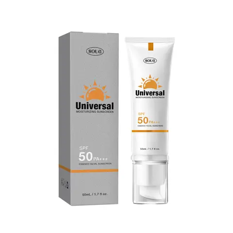 Soug Hydrating Sun Essence Face Sunscreen Cream - SPF 50+ Sunblock, Waterproof, Non-Sticky Lightweight, Hydrate, Moisturize, Sunburn Help, Single Item for Adults' Daily Facial Routine (Regular Edition)