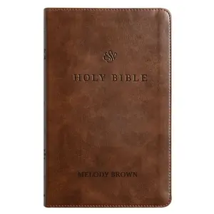 Custom ESV Brown Standard Size Premium Holy Bible Small Print | Lay Flat - Tiktok