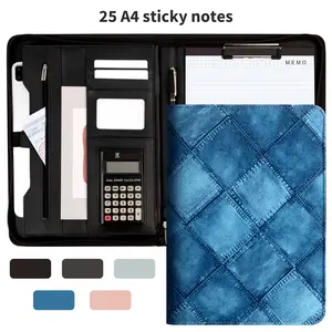 Portfolio binder,Superior Vegan Leather Business Portfolio with Zipper – Padfolio All-in-One. Smartest Protective 10.1 Inch Tablet Sleeve, Presentation Slot, Solar Calculator, important document organizer