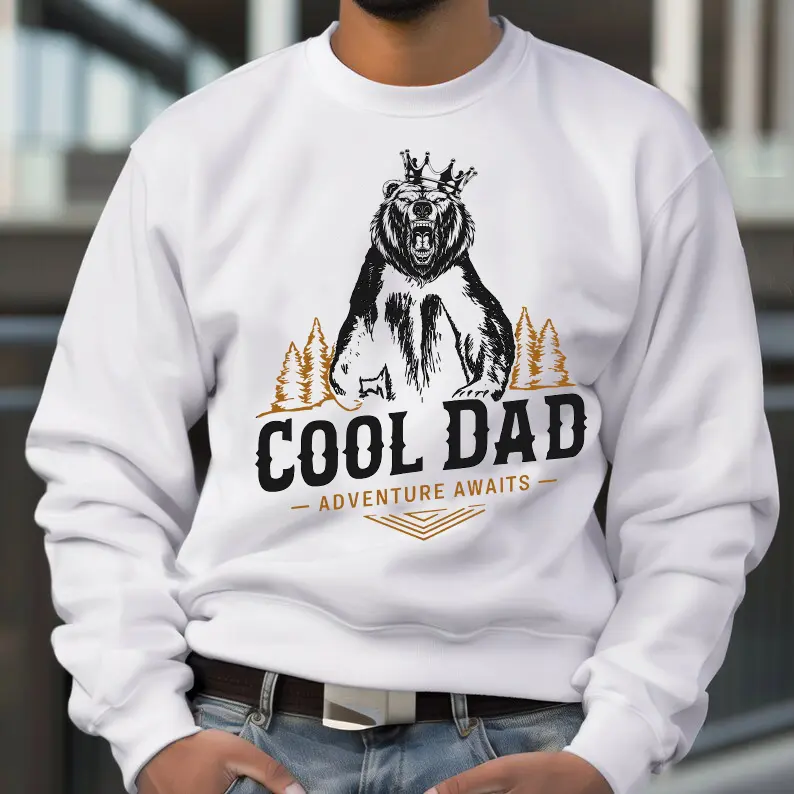 Cool Dad Adventure Awaits, Father's Day Aventure Awaits, Aventure Dad Sweater, Dad, Papa Bear, Best Gift For Dad, The Open Road Trip A Great Birthday Gift For Men, Grandpa, Uncle, Dad And People Who Love To Travel