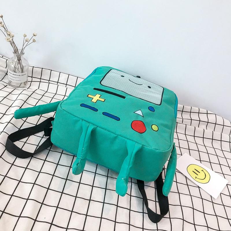 Cartoon Adventure Time BMO Backpack, Funny Game Console School Bag, Portable Lightweight Casual Travel Bookbag