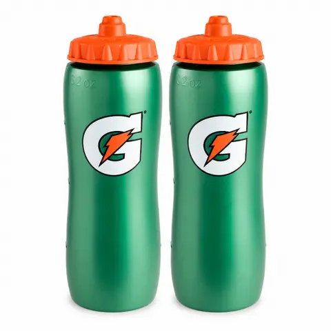Gatorade Water Bottle with Squeeze Lid - 32oz, 2 Pack Drinkware Wide Mouth Washable