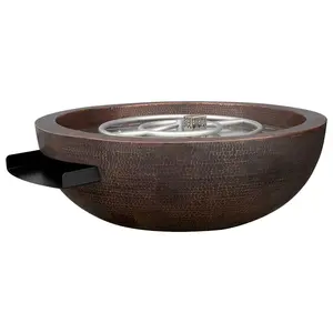 32" Copper Eclipse Fire and Water Bowl