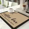 Coffee Bar Mat, 1 Count Non-slip Absorbent Coffee Bar Mat, Kitchen Countertop Mat, Place Mat, Tableware Drying Mat, Cup Drying Mat, Kitchen Accessories, Home Decor