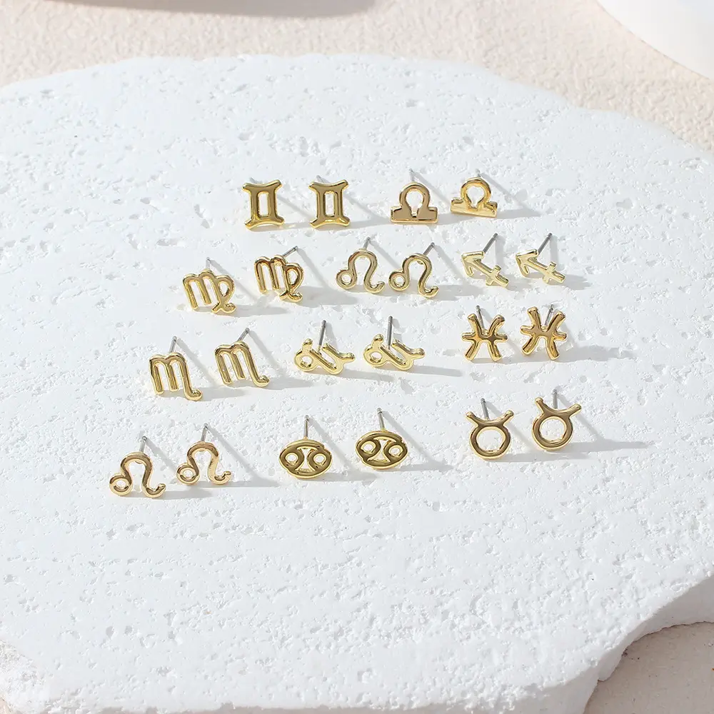 Zodiac Stud Earrings for Women
