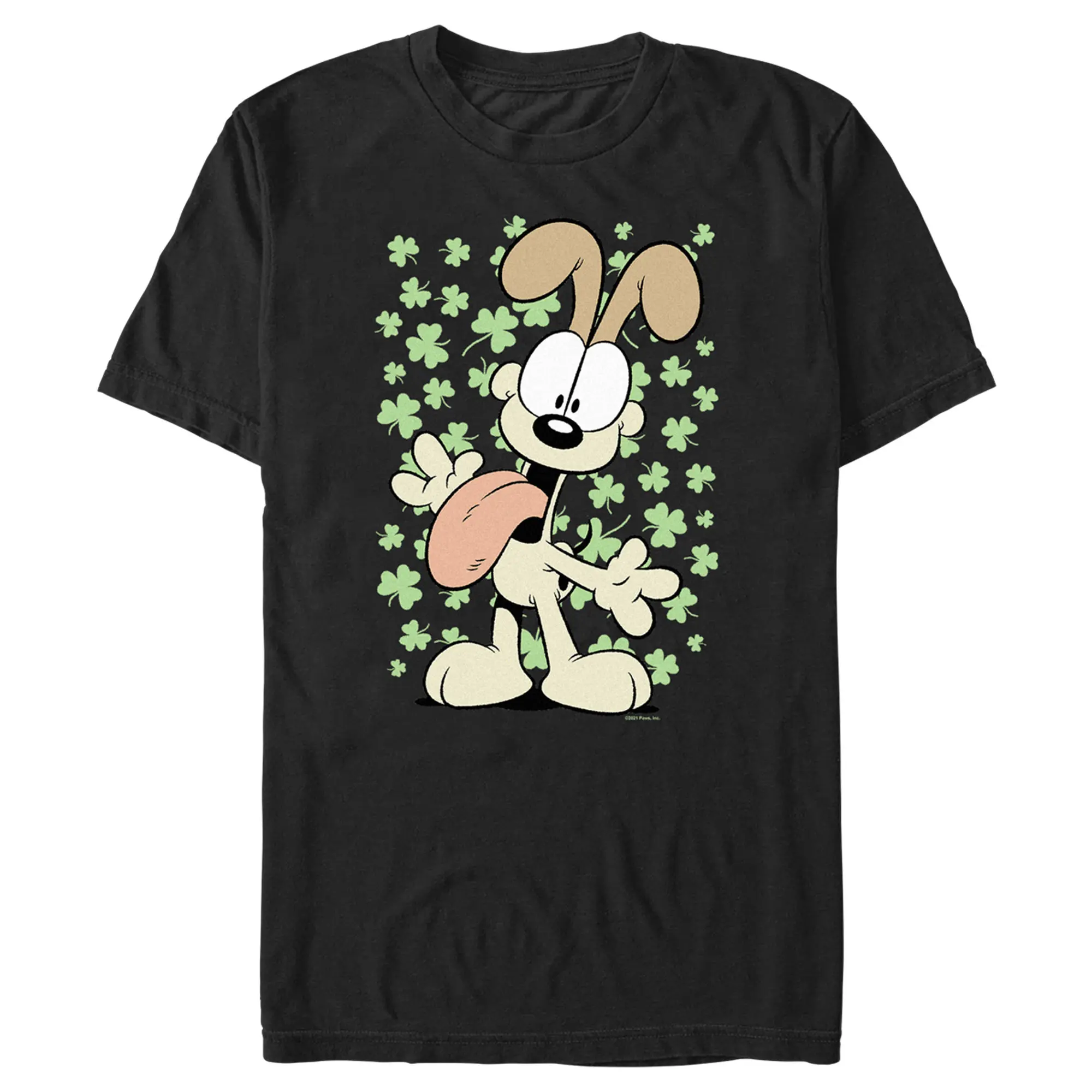 Men's Garfield St. Patrick's Day Odie Lucky Shamrocks T-Shirt
