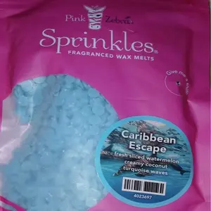 Pink Zebra Sprinkles Caribbean Escape 3.75 oz Fragranced Wax Melts - Soft Soy Wax & Fragrance Oils for Lasting Aroma