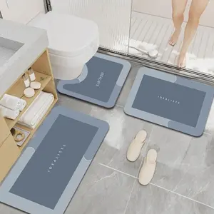 Bathroom Water-absorbent Non-slip Mat, Upgraded Thickened Soft Diatom Mud Quick-drying Floor Mat, Toilet Mat, Water-absorbent Mat for Bathtub Edge, Multi-functional Entry Water-absorbent Floor Mat, Bathroom Non-slip Mat, Essential Bathroom Decoration
