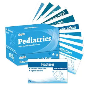 Pediatrics Flash Cards Medical Nursing School Essentials Review Exam Flash Cards Double-Sided Professional Study Tool School Supplies & Gifts for Medical Students Test Prep