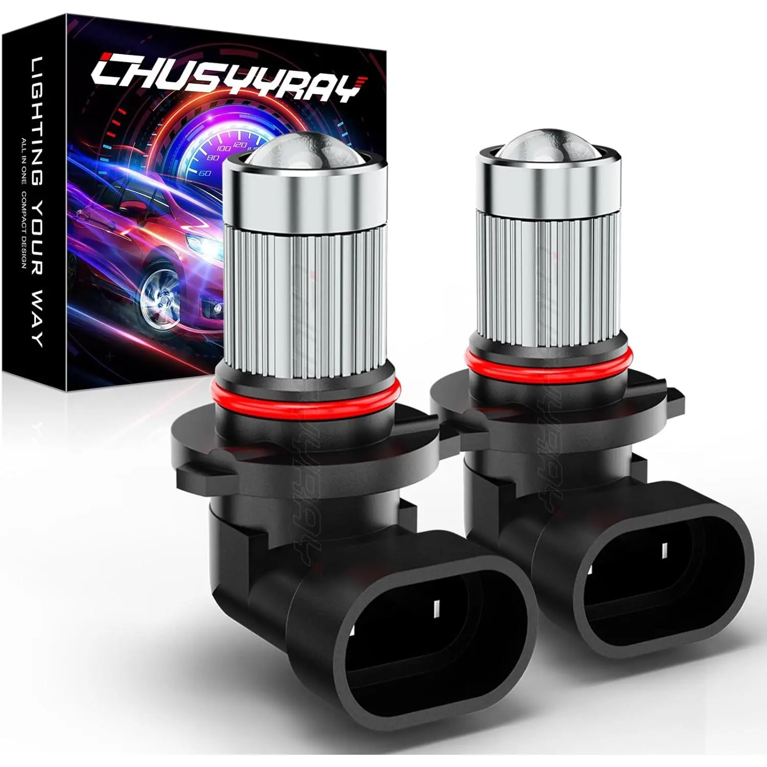 for Chevy Malibu Led Fog Light Bulbs 2013 2014 2015, 9145 H10 9006 Fog Light with Projector, 6000K White, 300% Brightness, Plug n Play, Pack of 2