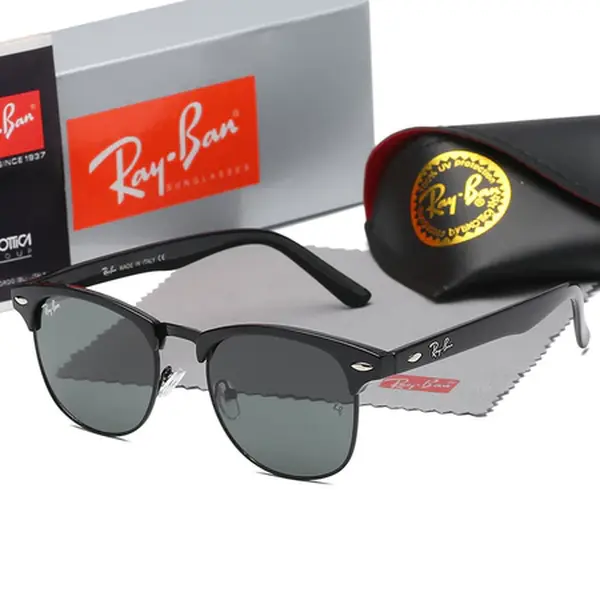 Ray-Ban Clubmaster Classic Sunglasses for Men & Women | Polarized UV400 Square Browline Vintage Eyewear for Driving & Outdoor