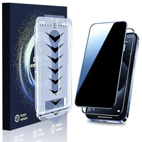 One Fish Privacy Screen Protector Tempered Glass Shockproof Phone Protective Film For Samsung, iPhone,Crystal Clear,  Proof Phone Screen Protector Privacy Screen Protector Protective Phone Accessori.