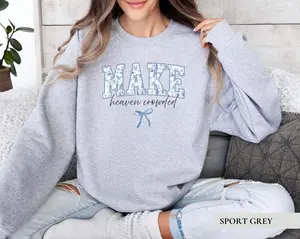 Make Heaven Crowded Sweatshirt Bible verse Sweaters Religious Women Shirt Jesus Lover Inspirational Christian Shirt Cotton Casual