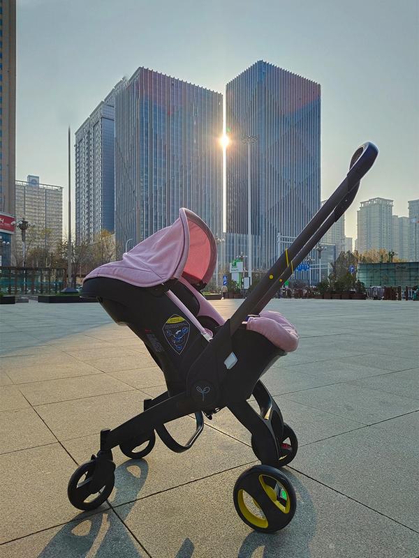 Baby Stroller with Free Bag ,Newborn Stroller,Foldable Stroller Legs,Equipped with Chest Clip,One-Click Contraction Function,Alloy Metal Material,4-wheel Travel Toddler Stroller