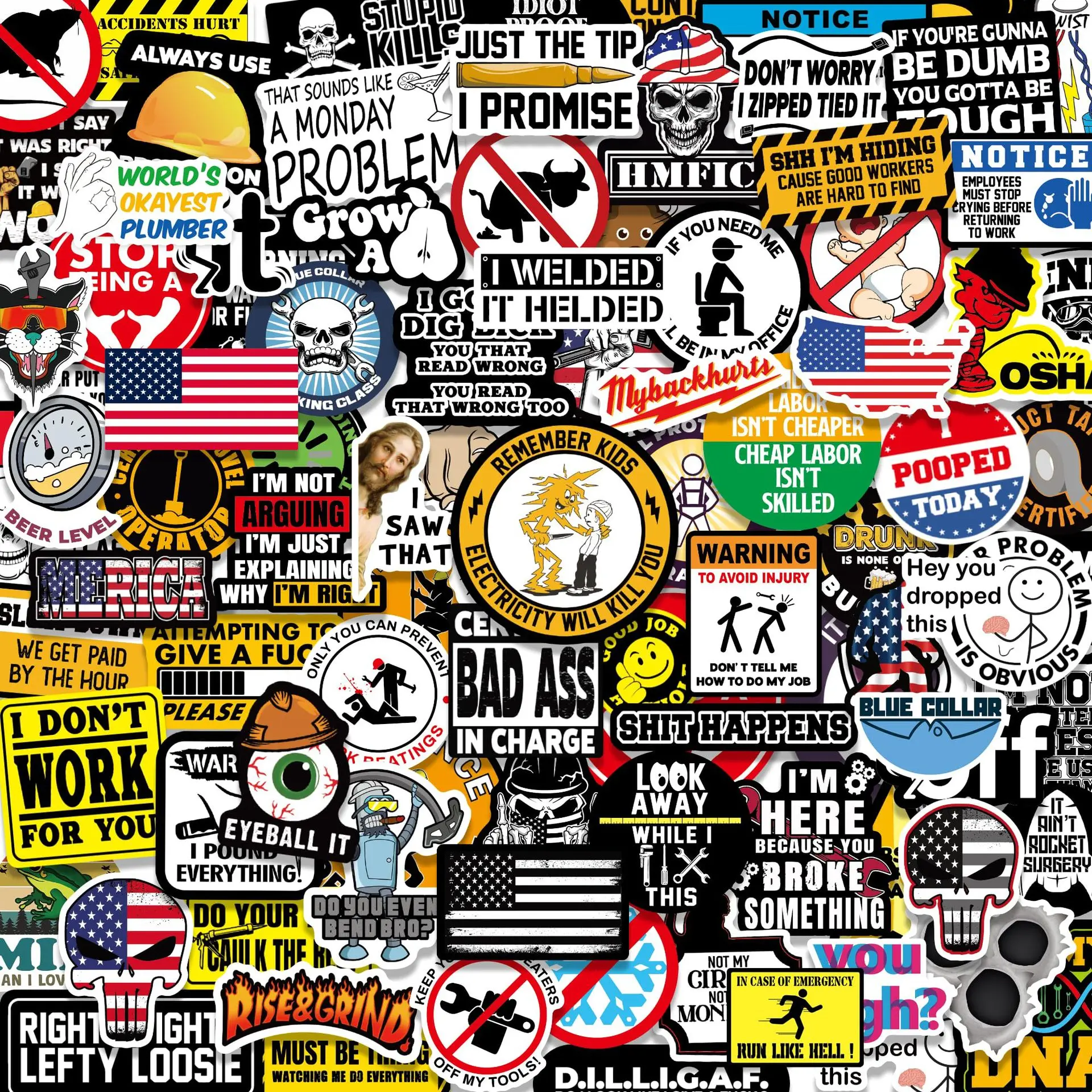150 Funny Stickers for Adults, Prank Meme (Dirty) Sticker Pack for Bumper, Hard Hat, Water Bottles, Co-Worker, Computers, Waterproof Decals