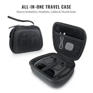 Universal Controller Case for PS5/ Switch/Xbox Series/Steam Machine& More,Travel Storage Bag,Protective Cover Hard Carrying Gamepad Stroage Bag, Hard Shell Game Controller Case with Large Space, Soft Lining, Easy Carry, for Pro, Shockproof Black