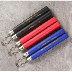 Traditional Martial Arts Dragon Sponge Twin Staff Iron Chain, chainsticks,Adult Morning Exercise Performance Foam Non-Slip Two Sections nunchucks Four Colors Available