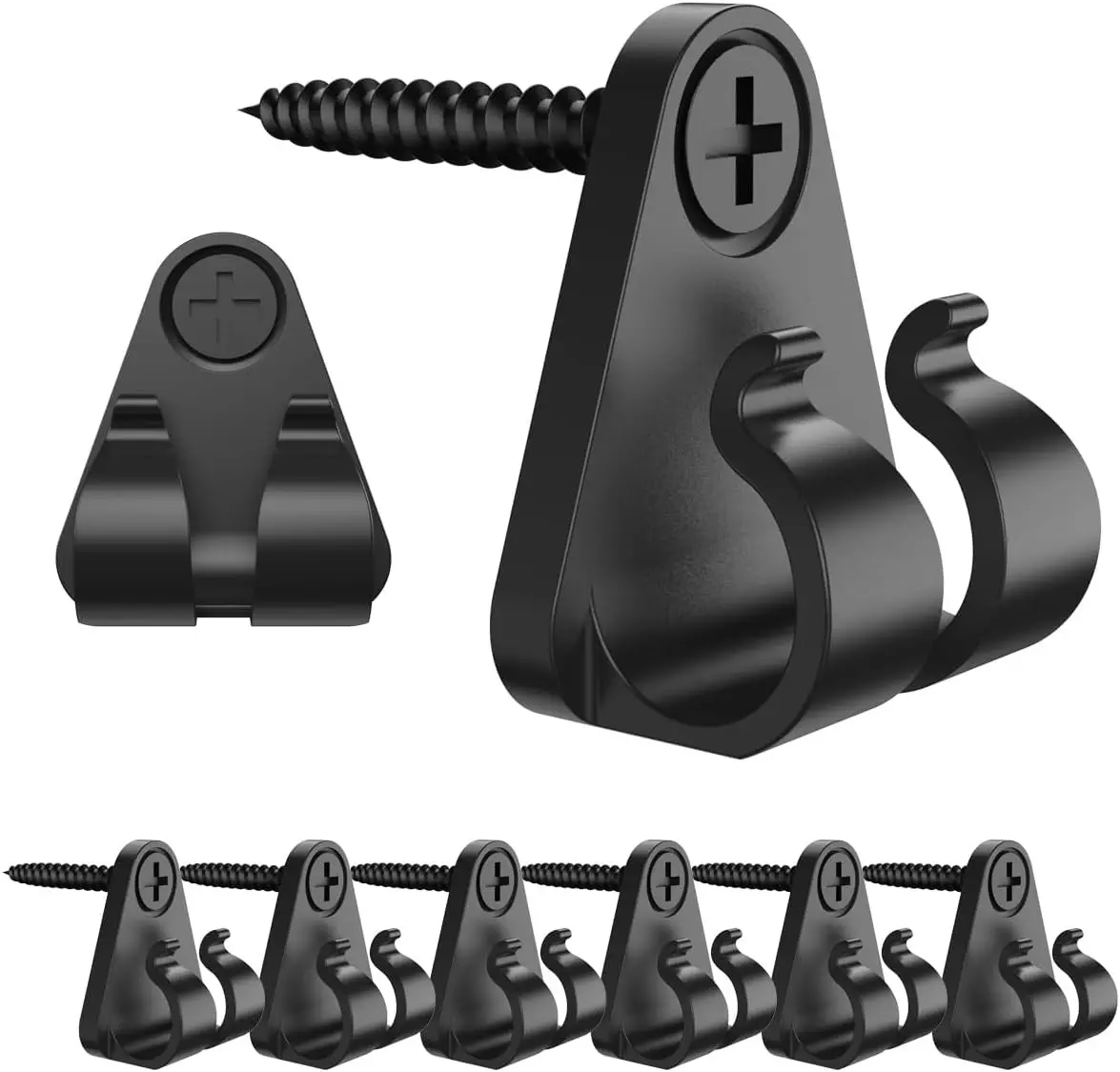 50 Pack,Outdoor Lighting Clips,String Light Hanging Clips for Hanging Christmas Light,Led Fairy Led Light Clips,Black