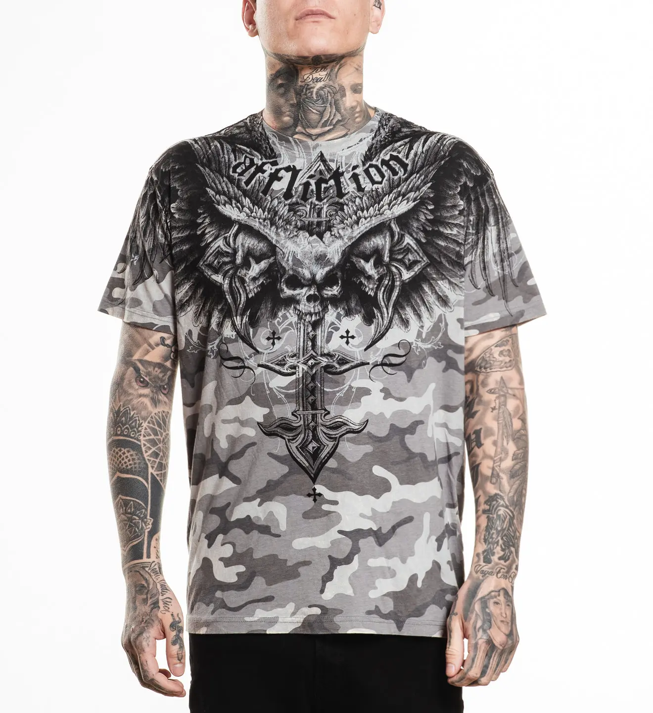 Affliction Men's T-shirt Death Eyes Affliction Men's T-shirt Death Eyes